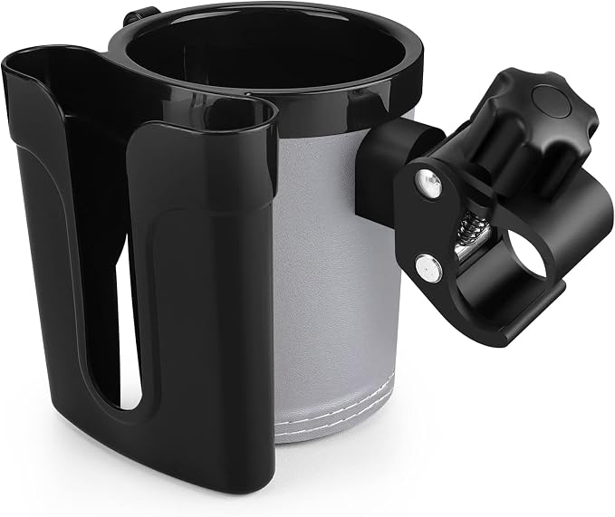 Accmor Stroller Cup Holder with Phone Keys Holder, 3-in-1 Universal Cup Holder, Drinks Bottle Holder for Stroller, Bike, Wheelchair, Walker, Scooter