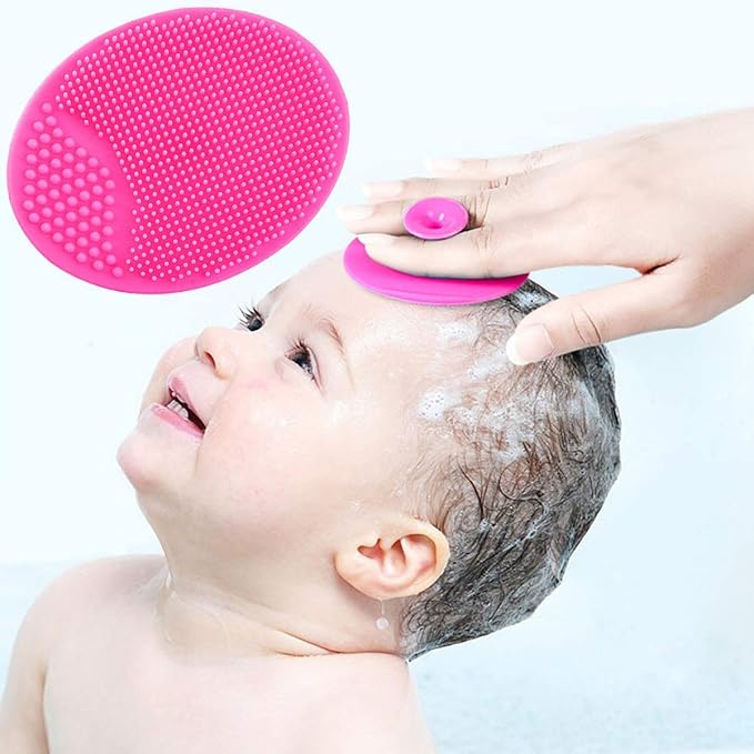 Baby Hair Brush and Comb Set for Newborns & Toddlers | Natural Soft Goat Bristles | Ideal for Cradle Cap | Perfect Baby Registry Gift (Red)