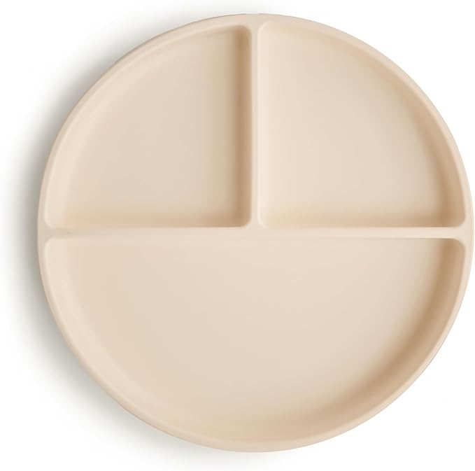 mushie Silicone Suction Plate | BPA-Free Non-Slip Design (Shifting Sand)