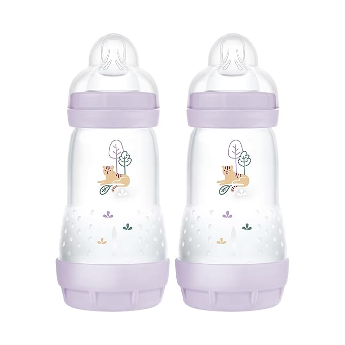 MAM Easy Start Anti-Colic Baby Bottle - 9oz, Medium Flow, BPA-Free, 2+ Months (Pack of 6)