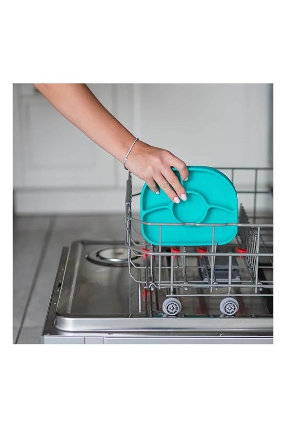bblüv - Yümi ??Food Grade Silicone, BPA-Free, Suction Plate, Microwave & Dishwasher Safe, Anti-Spill Plate & Spoon Set w/Baby Utensils - for Baby & Toddler