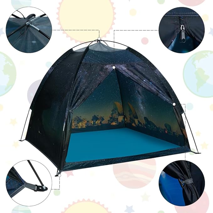 Mnagant Kids Play Tent Imaginative Play Popup Tents Space World Tent for Kids Indoor/Outdoor Fun-Kid Galaxy Dome Tent Playhouse for Boys and Girls,Perfect Kid?™s Gift- 47" x 47" x 43"