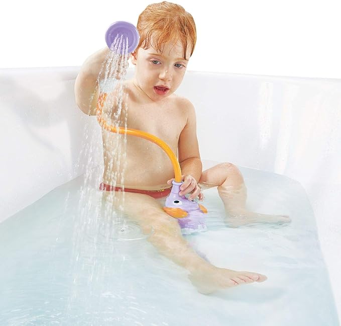 Yookidoo Baby Bath Shower Head - Elephant Water Pump and Trunk Spout - for Newborn Babies in Tub Or Sink