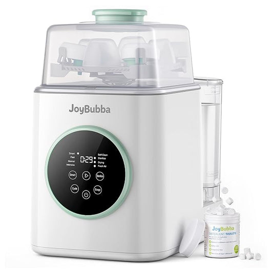 Bottle Washer, Sterilizer & Dryer – 19-Min Fast Cleaning, All-in-One Machine for Baby Bottles, Pump Parts & Feeding Accessories with 3 High-Temp Sterilization Modes, 60 Cleaning Tablets.