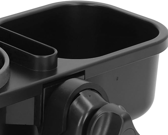 Universal Stroller Snack Tray, 360 Degrees Rotating 3 in 1 Baby Stroller Cup Holder for Office Chairs (Black)