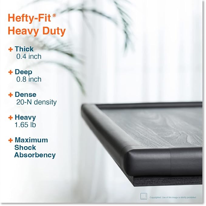 18ft Edge 16 Corners - Bundle & Save - RovingCove HeftyFit Edge Corner Guards, Onyx Black