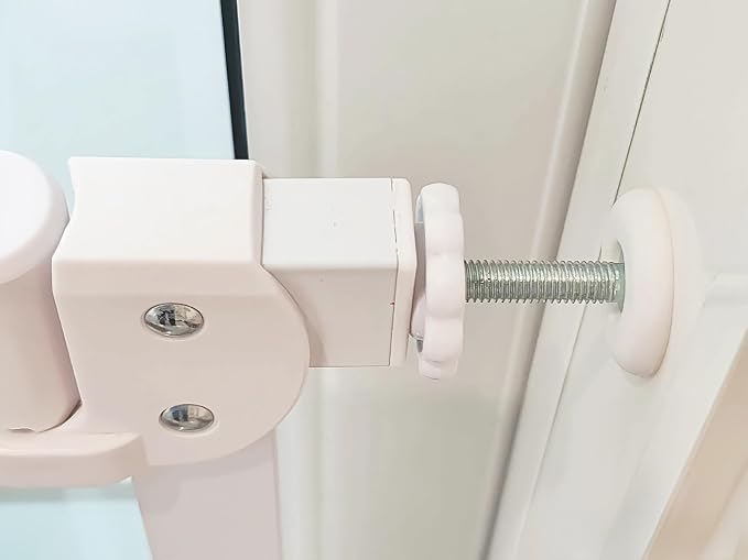 4 Pack Baby Gate Threaded Spindle Rod 8MM(M8), Replacement Screw Bolts Hardware Parts Kit for Pet & Dog Pressure Mounted Safety Door & Stair Gates (a White)