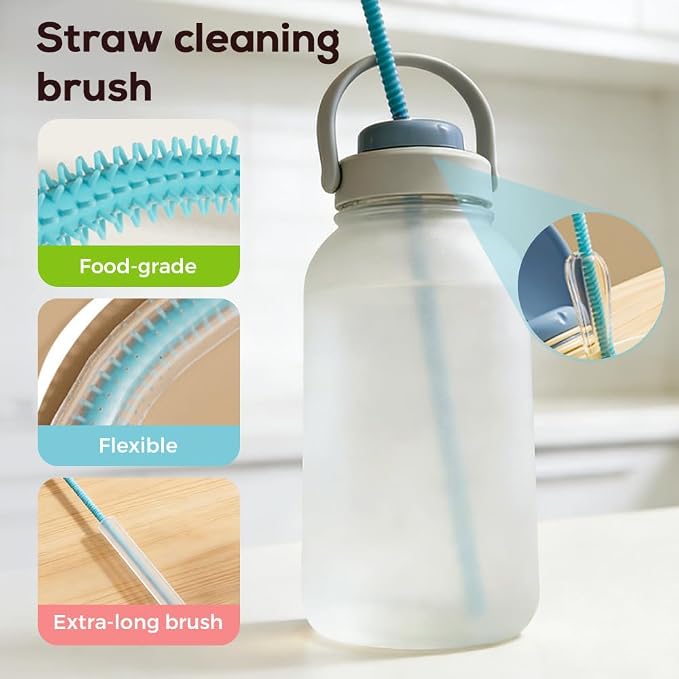 3 in 1 Cup Lid Cleaning Brush, 2026 New Multifunctional Bottle Brush Cleaner, Bottle and Straw Brush Cleaning Set, Crevice Cleaning Brush Tools for Gap Tight Spaces, Home Kitchen Gadgets (2PC A)