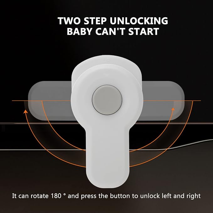 4pcs Safety Oven Lock Security Lock for Oven Doors Construction Easy One-handed Essential Safety for Homes Boys and Girls