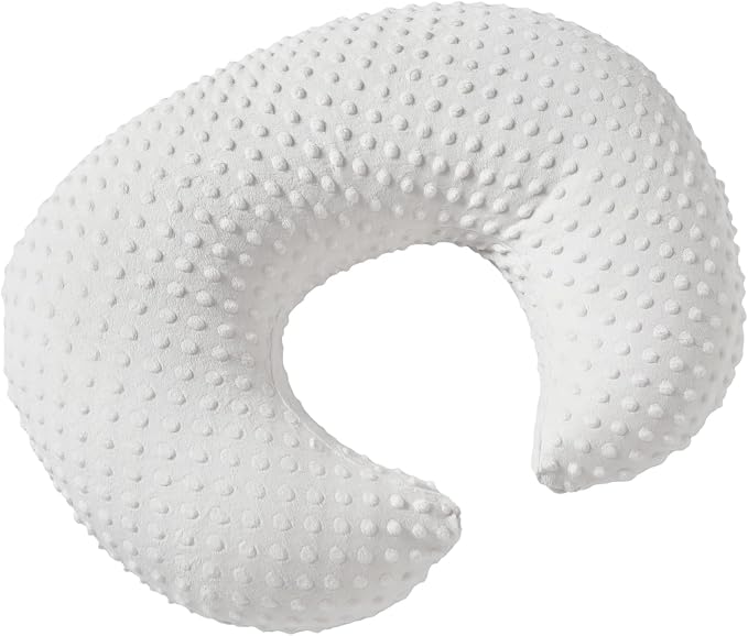 Dots Nursing Pillow Cover, Case Plush Breathable Breastfeeding Pillow Slipcover Fits Nursing Pillow, Super Soft Snug Positioners for Baby Boy Baby Girl (Bright White)