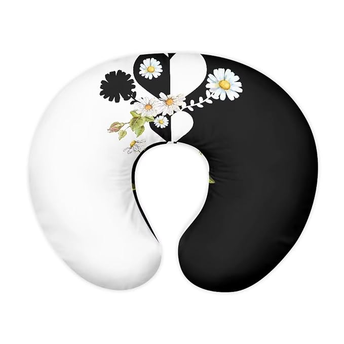 Daisy Heart Nursing Pillow Cover, Removable Nursing Covers for Breastfeeding Pillows Ultra Soft Comfortable Slipcover for Baby Boy and Girls