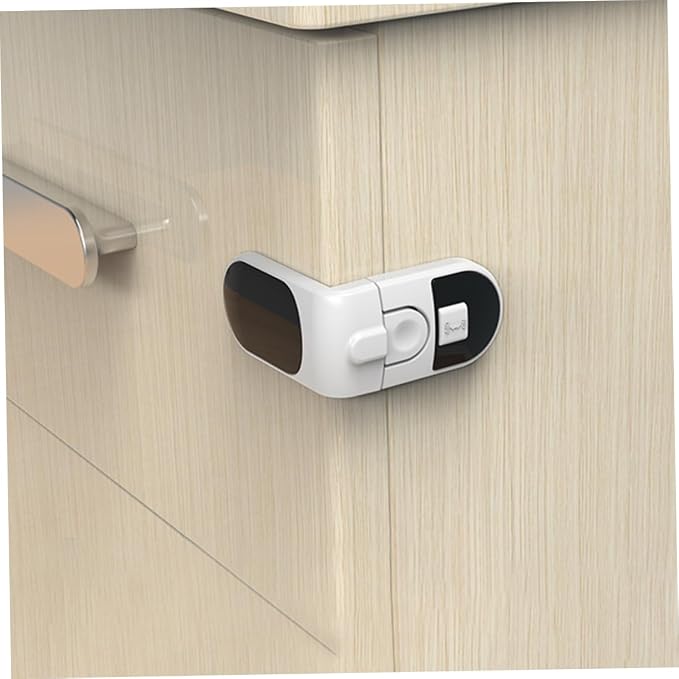 HANABASS 4PCS Child Safety Locks for Cabinets and Fridge Adjustable Multi-Function Locking Mechanism Child-Proof Design Sturdy Plastic for Baby Proofing