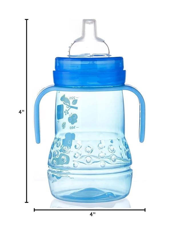 MAM Trainer Sippy Cup for Toddlers 1-3, 8 oz. Transition Drinking Cup with Extra-Soft Spout, Spill-Free Nipple, and Non-Slip Handles, for Boys 4+ Months, 1 Count