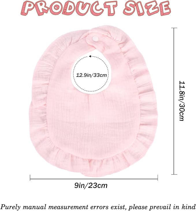 Baby Bibs Muslin Drool Teething Drooling Bibs for Baby Girl Boy Muslin Cotton