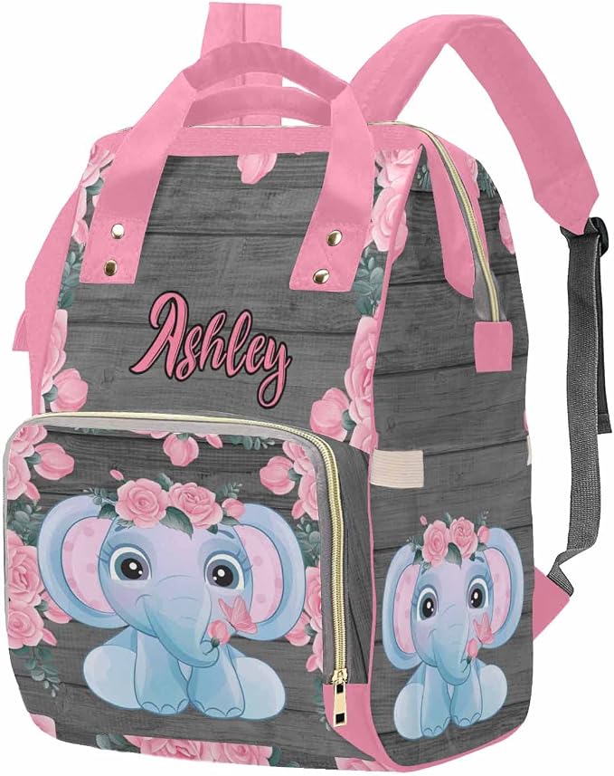 M YESCUSTOM Custom Bag Personalized Name Mommy Bag Customized Waterproof Diaper Bag Backpack Gift for Mothers Day
