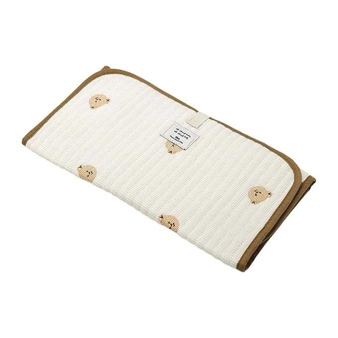 Portable Baby Changing Pad Foldable & Water Proofing Mat Built-in Mesh Pocket for Newborns and Parents During Travel