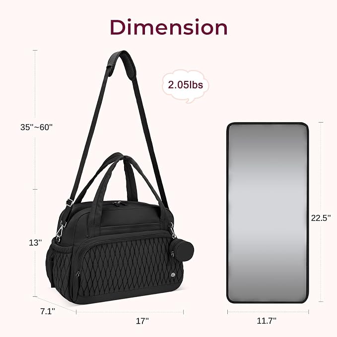 Telena Tote Diaper Bags, Travel Crossbody Large Capacity Hospital Bag for Women Labor Delivery with Pacifier Case
