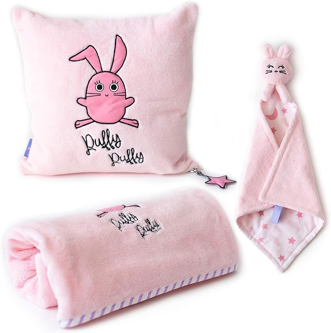 Milk&Moo Baby Swaddle Sleep Sack, Baby Swaddle Blanket Set, Soft Muslins Swaddle Blankets, Baby Receiving Blanket with Baby Pillow and Baby Security Blanket (Pink)