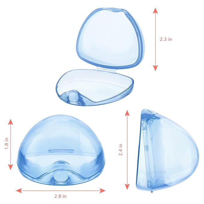 Accmor Pacifier Case, Pacifier Holder Case, Pacifier Container for Travel, BPA Free,Transparent Blue, 4 Pack
