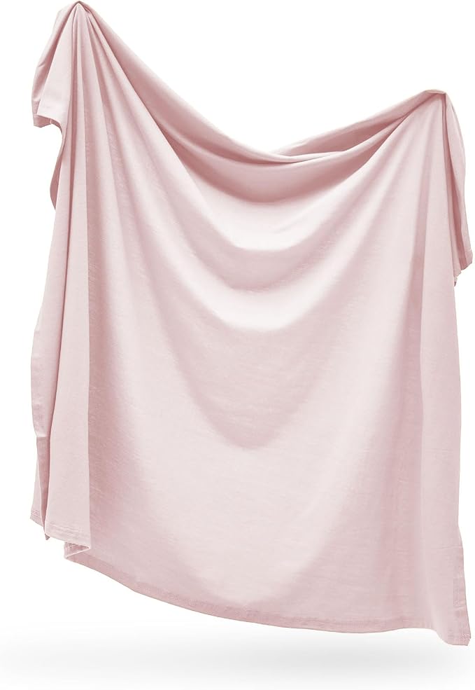 snuggle me Swaddle | Organic Cotton Swaddle Blanket, Soft Stretch, 47 x 47 inches (Petal)