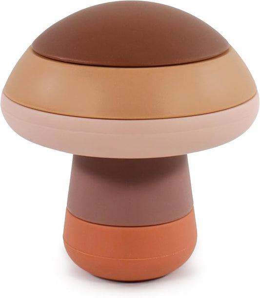 Hudson Baby Silicone Stacking Toy, Mushroom, One Size