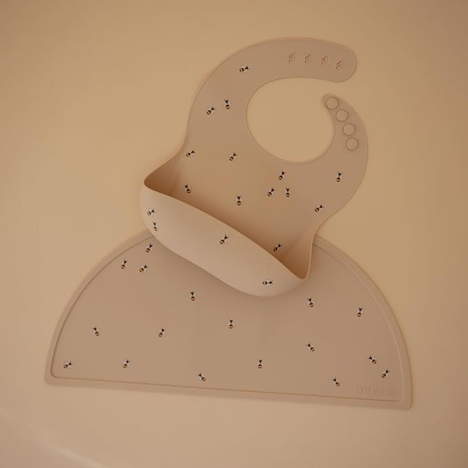 mushie Silicone Placemat for Kids | BPA-Free Non-Slip Design (Bees)