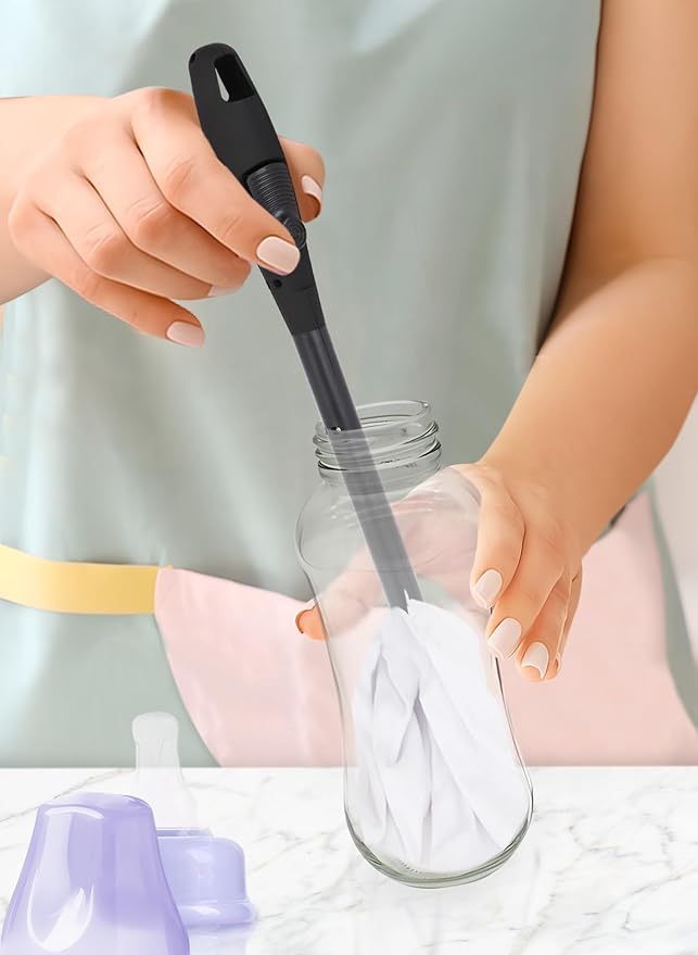 Bottle Drying Wand Tool – Fast Dryer for Baby Bottles, Pump Parts, Wine Glasses & Decanters – Space-Saving, Hygienic Rack Alternative for Travel & Home – Replace Bulky Disgusting Racks