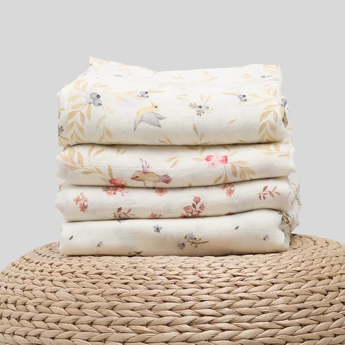 Ladore Baby Gifts Swaddle Blanket & Cloth Set (Florel/Girls)