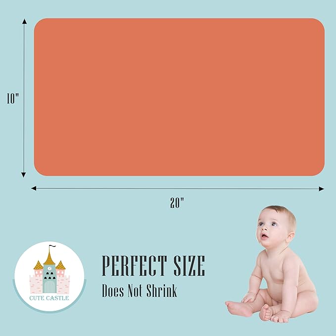 Cute Castle 12 Pack Muslin Burp Cloths for Baby - Ultra-Soft 100% Cotton Baby Washcloths - Large 20'' by 10'' Super Absorbent Milk Spit Up Rags - Burpy Cloths for Unisex, Boy, Girl - Vermilion