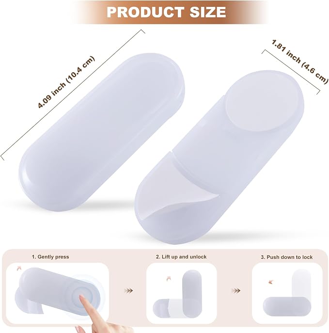 6-Pack Cabinet Locks Baby Proofing - TenLaitech Child Proof Drawer Locks| Child Safety Lock for cabinets Drawers Fridge Toilet Seat