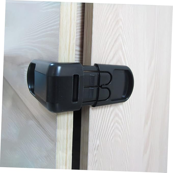 4pcs Boy Girl Safety Cabinet Lock Drawer Locks for Proofing Easy Install Punch Design Black Childproof Furniture Safety
