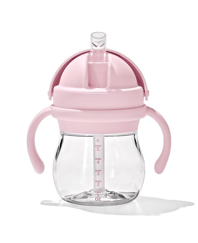 OXO Tot Transitions Straw Cup with Removable Handles - 6 oz. - Blossom