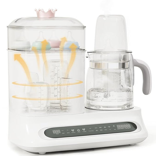 Baby Bottle Warmer & Steamer, 44oz Formula Kettle with Drying & Steam, Multi-Function Bottle Warmer for Breastmilk, Food & Baby Essentials
