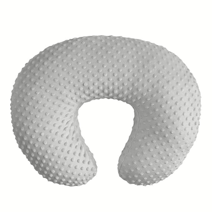 Minky Nursing Pillow Covers Ultra Soft Slipcovers for Breastfeeding for Baby Girls Boys, Feeding Pillow Cover Fits Standard Infant Support Pillows Positioners Nursing Pillow Case