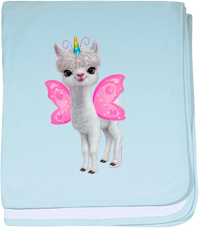CafePress PD Moreno's Llama Unicorn Baby Blanket, Super Soft Newborn Swaddle