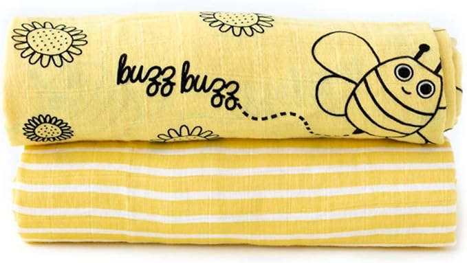Milk&Moo Cacha Baby Swaddle Blanket, 100% Cotton, Muslin Swaddle Blankets, Ultra Soft, Breathable, Lightweight, Set of 2 Muslin Blanket for Boys and Girls Made in Turkiye
