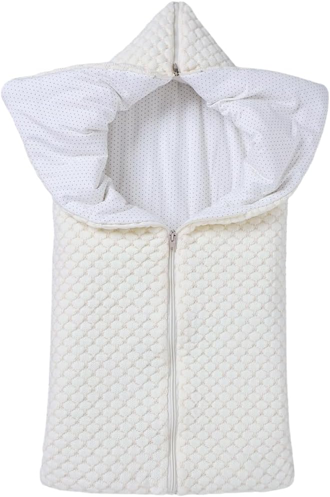 Baby Swaddle Sleep Sack Infant Knit Receiving Blanket Newborn Winter Warm Essentials 0-12Months Beige