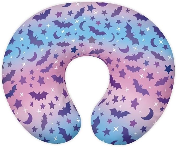 Halloween Gradient Bat Nursing Pillow Covers for Breastfeeding Breathable Nursing Pillow Cover for Boys Snuggle Me Nursing Pillow Cover Feeding Position Support