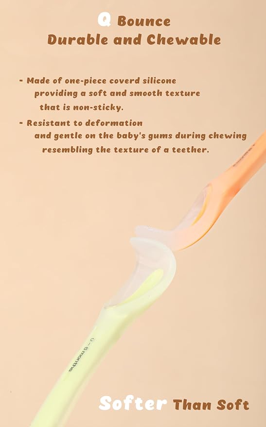 Baby Spoons 2-Pack | Soft Silicone First Stage Feeding Spoon Set with Travel Case | Stage-Based Design for 0-6m & 6m+ | BPA-Free, Gum-Friendly for Infant & Toddler | Lime + Peach