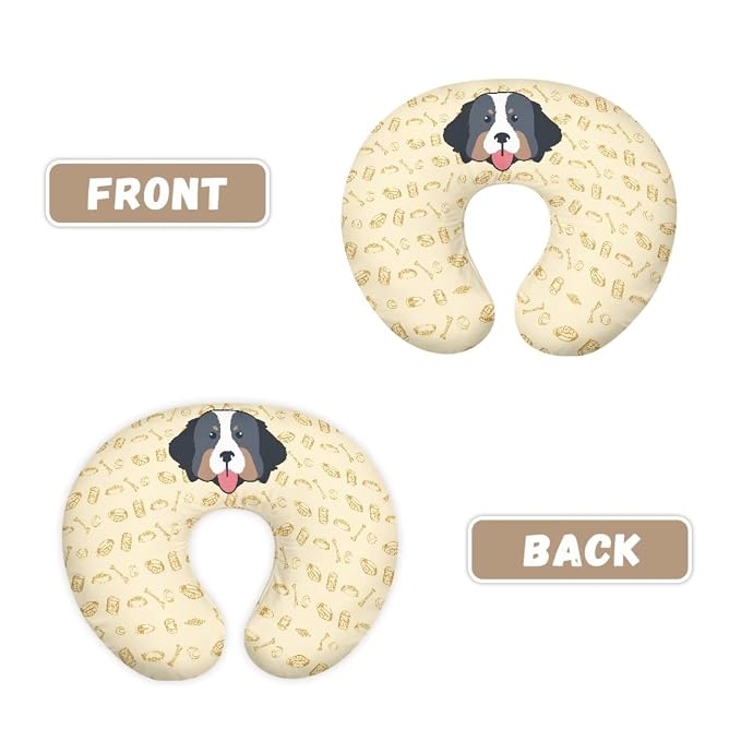 Dog Pattern Nursing Pillow Slipcover Sleeve, Ultra-Soft Baby Nursing Pillow Removable Cover for Breastfeeding Pillows, Pillow Not Included