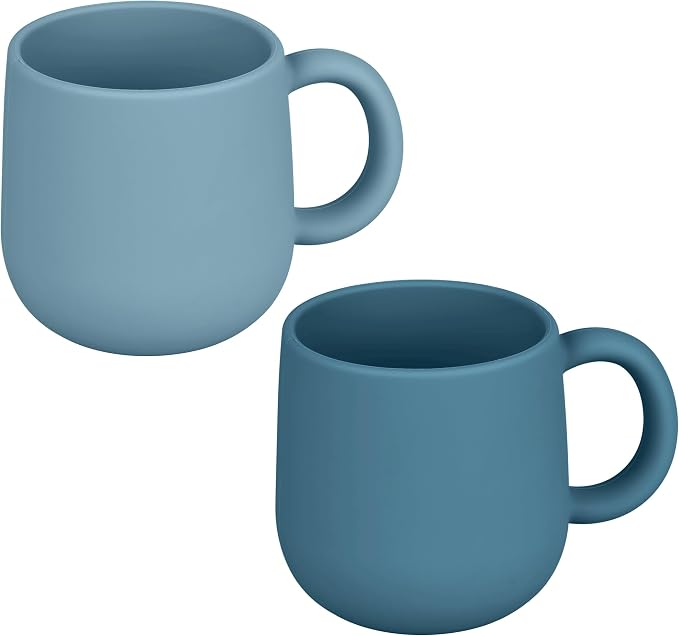 Pack of 2 Silicone Drinking Mug Cup for Toddler Kids and Children (Color 2)