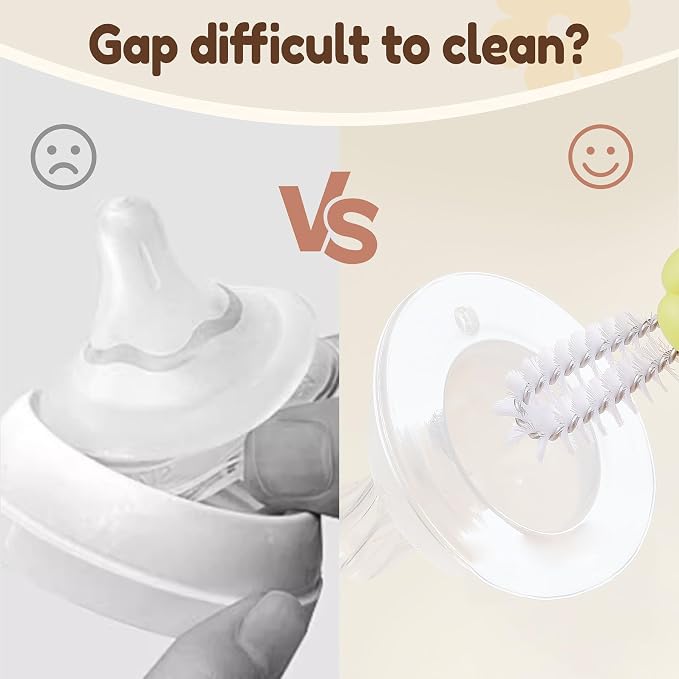 Upgraded 3 in 1 Cup Lid Cleaning Brush, 2026 New Multifunctional Lid Cleaner Brush, Portable Crevice Cleaning Brush Set for Baby Bottle Gap Tight Spaces