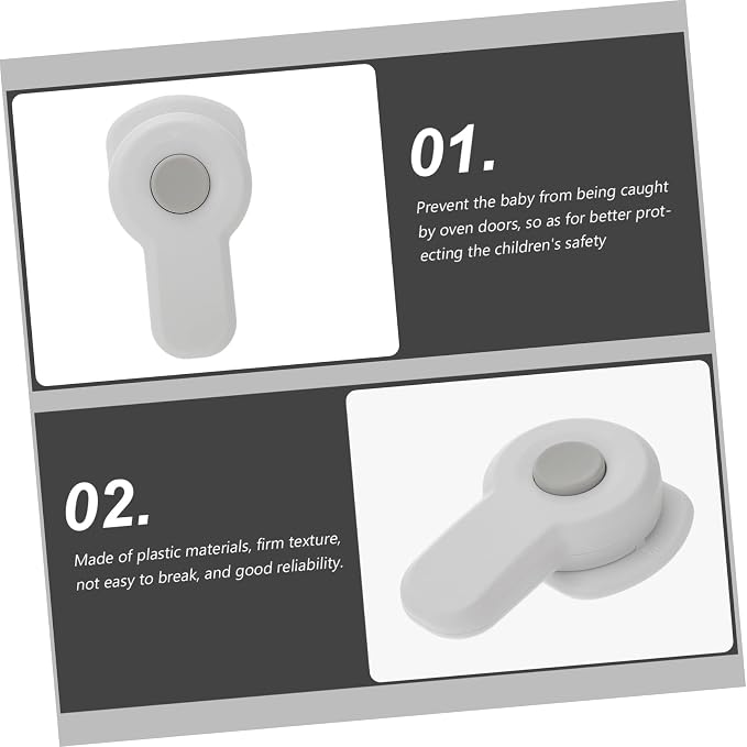 HEMOTON Protective Lock for Boys and Girls Childproof Oven Lock 2 Pieces Home Security