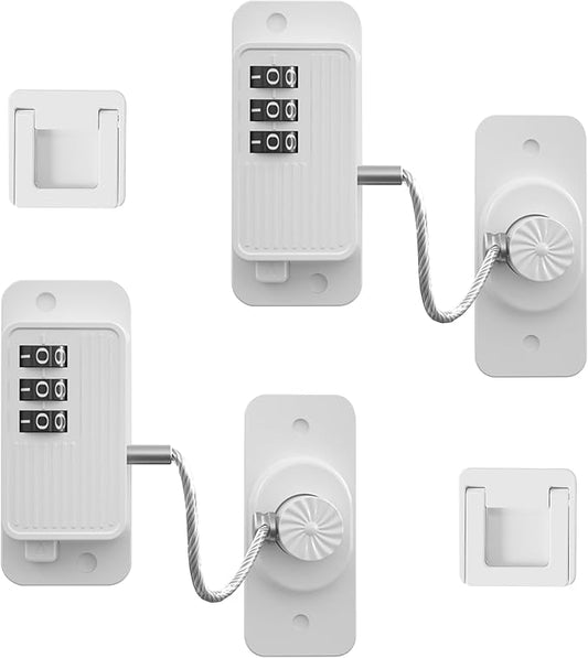 Keep Your Kitchen Safe with Our Fridge Lock - Childproof Your Refrigerator and Cabinets with Our Strong Adhesive Lock