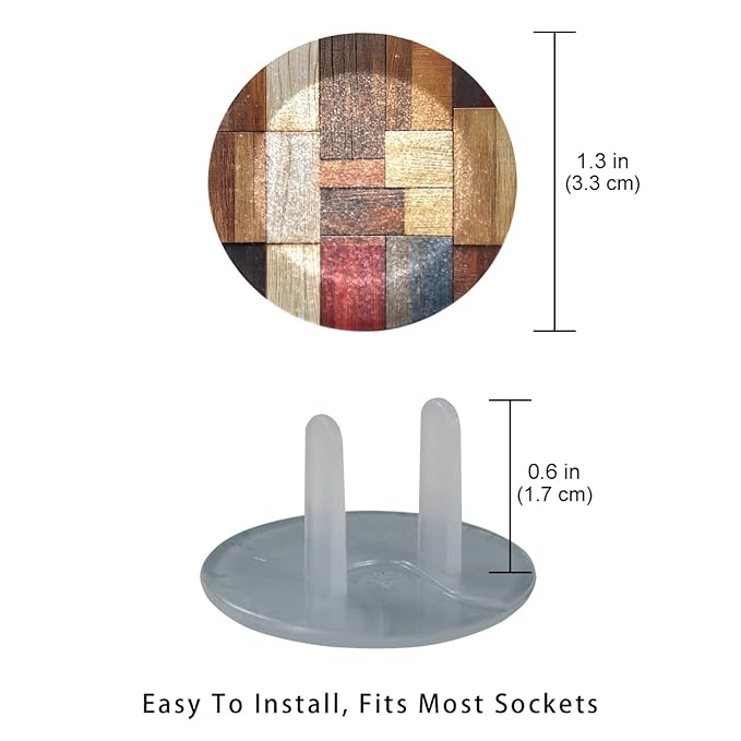 Outlet Covers, Child Safe, Easy Install, Wooden (3)