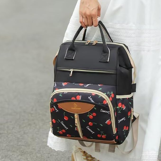 Diaper Bag Backpack, with Waterproof Design, 38x26x18cm, Maternity Nappy Tote, Multi-Pocket Daycare Bag, Spacious & Organized, for Daycare, Travel, Walks, Picnics