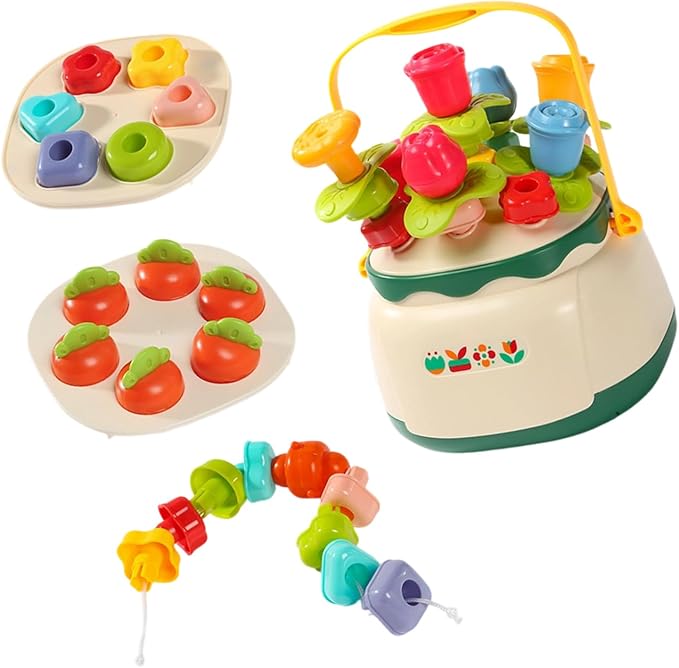 Fun Vegetal Design Pegboard Game for to Improve Fine Motor Skills and Cognitive Development Early Education Toy