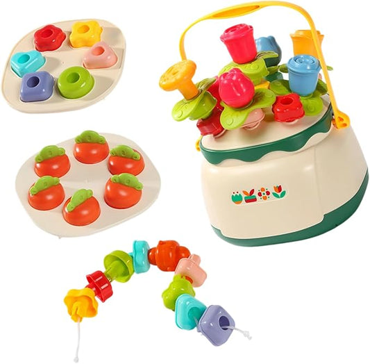 Fun Vegetal Design Pegboard Game for to Improve Fine Motor Skills and Cognitive Development Early Education Toy