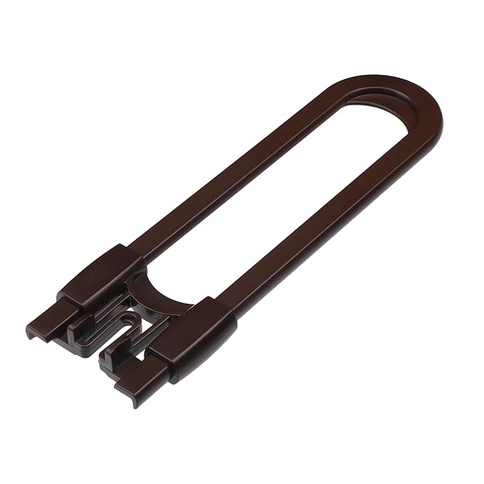 Sliding Cabinet Locks Baby Proofing ??Adjustable Child Safety Latches for Knobs & Handles ??8 Pack ??No Adhesive Drilling or Tools - Brown
