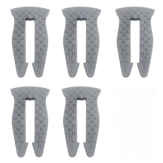 TIianMeimate Universal Stove Knob Locks (5-Pack-Gray) - Child Proof Gas Stove Safety Lock with Key, Easy Install No Tools Needed, Heat Resistant Baby Proofing Essentials for Kitchen Cooktop